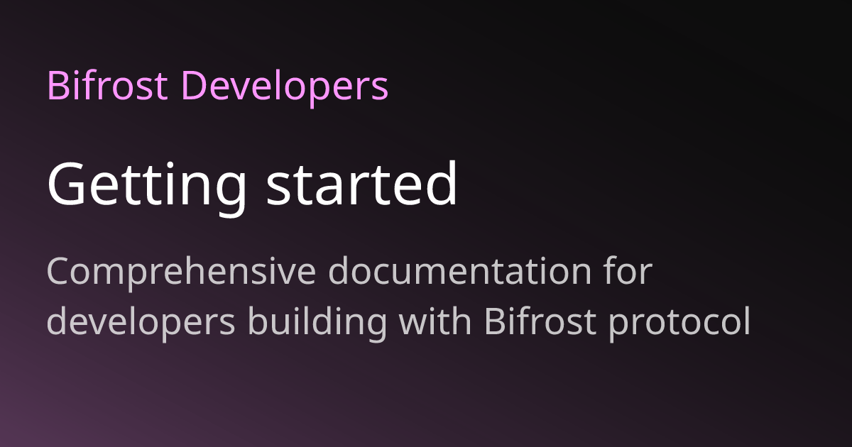 Getting started