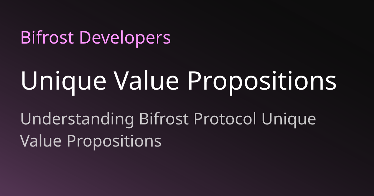 Unique Value Propositions
